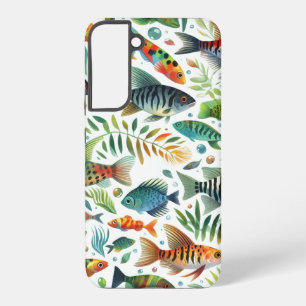 Colourful underwater fish art samsung galaxy case