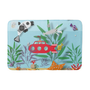 Colourful Underwater Scene Bath Mat