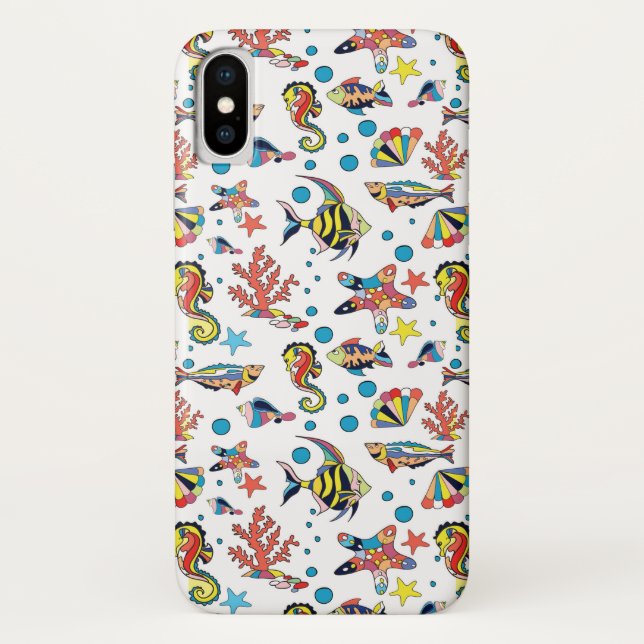 Colourful Underwater Sea Life Pattern Case-Mate iPhone Case (Back)