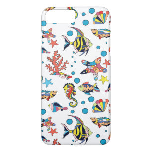 Colourful Underwater Sea Life Pattern iPhone 8 Plus/7 Plus Case
