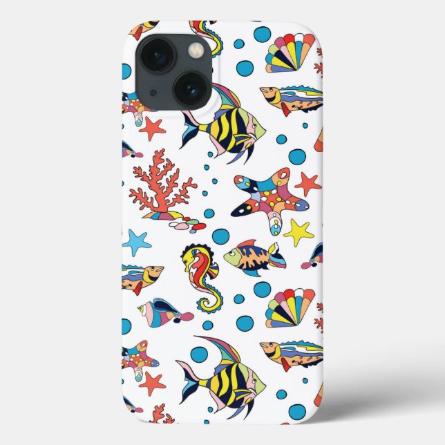 Colourful Underwater Sea Life Pattern Case-Mate iPhone Case (Back)