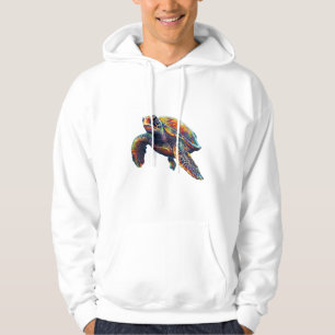 Colourful underwater sea turtle dreamlike beautifu hoodie