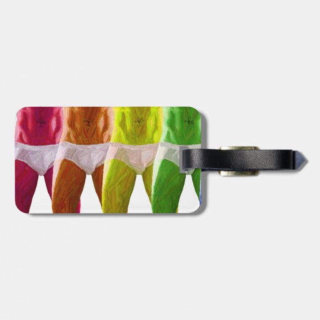 Colourful Underwear Luggage Tag (Back Horizontal)
