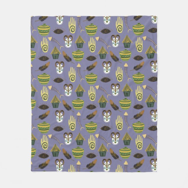 Colourful Uneven Pattern Fleece Blanket (Front)