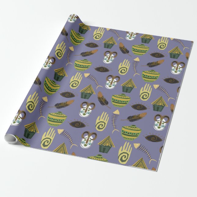 Colourful Uneven Pattern Wrapping Paper (Unrolled)