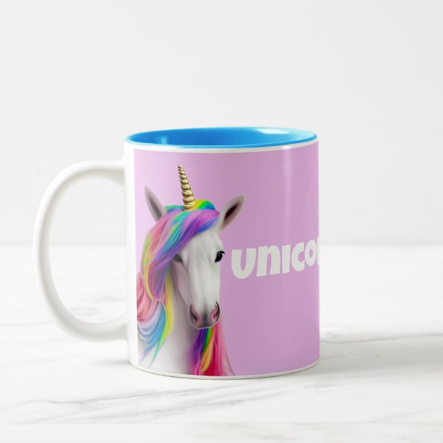 Colourful Unicorn Coffee Mug (Left)