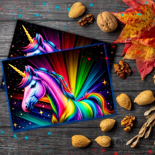 Colourful Unicorn Horse Lovely Stylish Glitter  Postcard (Creator Uploaded)