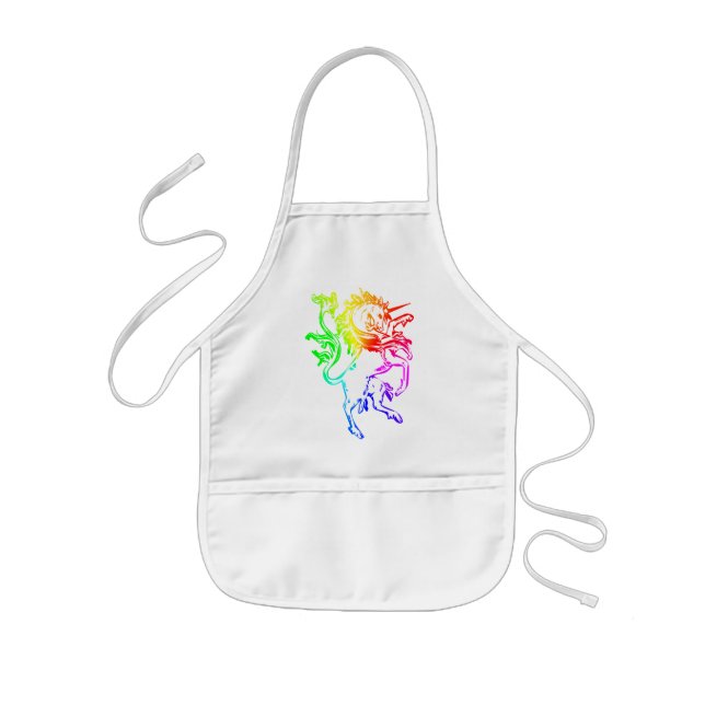 Colourful Unicorn Kids Apron (Front)