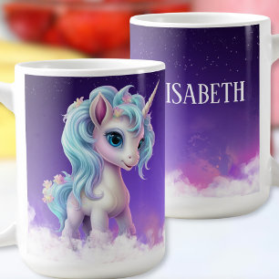 Colourful Unicorn Name Mug
