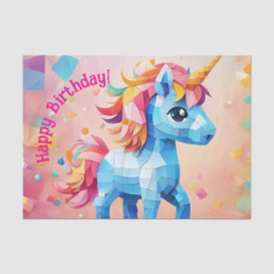 Colourful Unicorn Pinata Birthday Tissue Paper