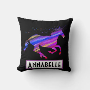 Colourful Unicorn Throw Pillow