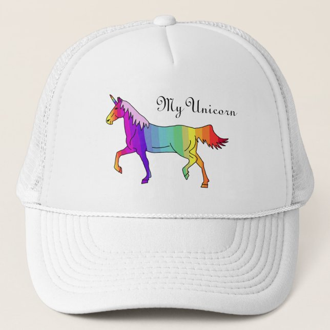 Colourful Unicorn Trucker Hat (Front)