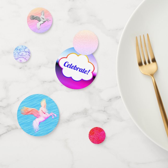 Colourful Unicorns Table Confetti (Group)