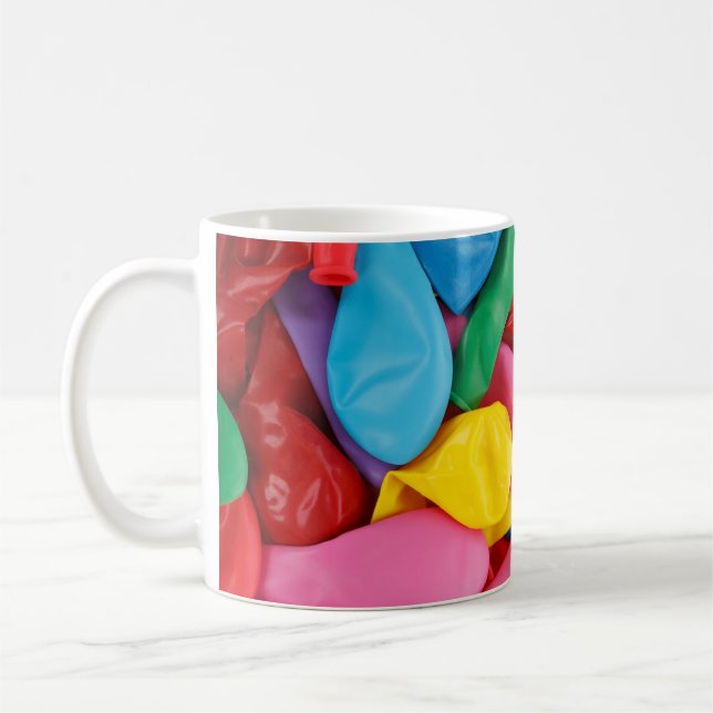 Colourful Uninflated Balloons Mug (Left)