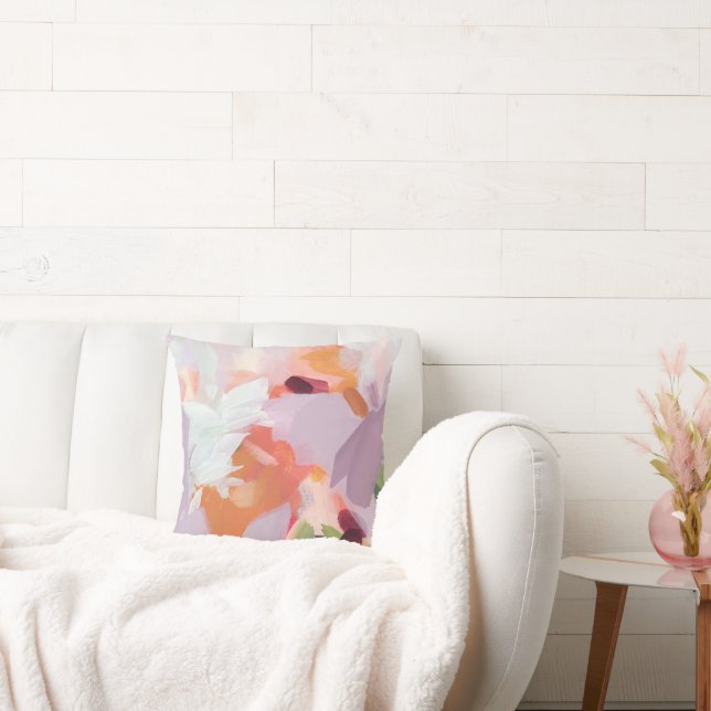 Colourful Unique Abstract Painting Original Art Cushion (Couch)