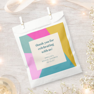 Colourful Unique Custom Bridal Shower Thank You Favour Bag