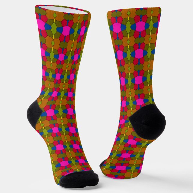 Colourful Unique Pattern Socks (Angled)