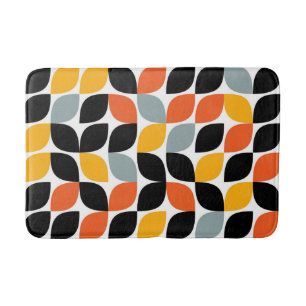 Colourful, unique, trendy, urban leaf concept bath mat