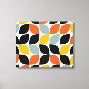 Colourful, unique, trendy, urban leaf concept canvas print
