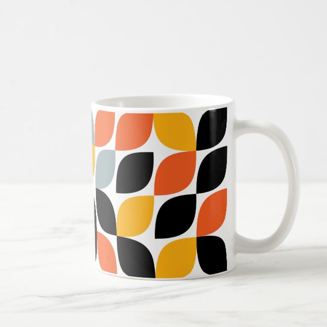 Colourful, unique, trendy, urban leaf concept coffee mug (Right)