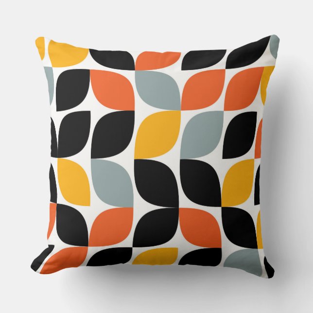 Colourful, unique, trendy, urban leaf concept cushion (Front)