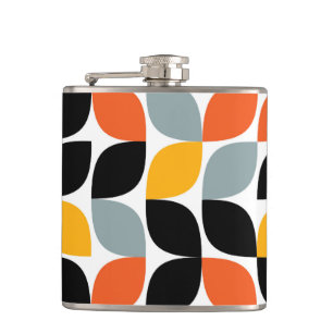 Colourful, unique, trendy, urban leaf concept hip flask