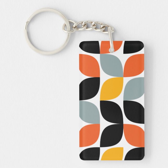 Colourful, unique, trendy, urban leaf concept keyc key ring (Front)