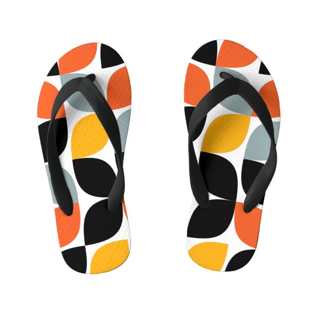 Colourful, unique, trendy, urban leaf concept kid's thongs (Footbed)