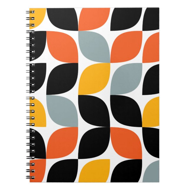 Colourful, unique, trendy, urban leaf concept notebook (Front)