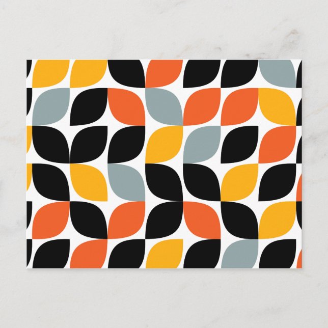 Colourful, unique, trendy, urban leaf concept postcard (Front)