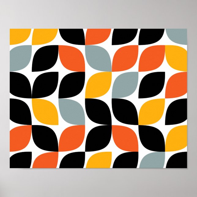 Colourful, unique, trendy, urban leaf concept poster (Front)