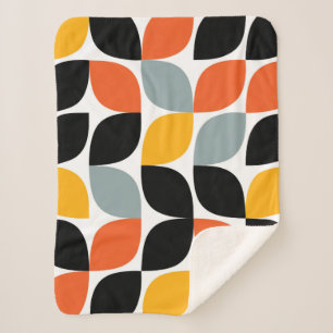 Colourful, unique, trendy, urban leaf concept sherpa blanket