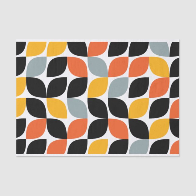 Colourful, unique, trendy, urban leaf concept tissue paper (Front)