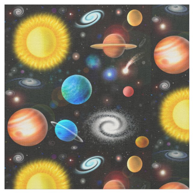 Colourful Universe Astronomy Space Fabric (Close Up)