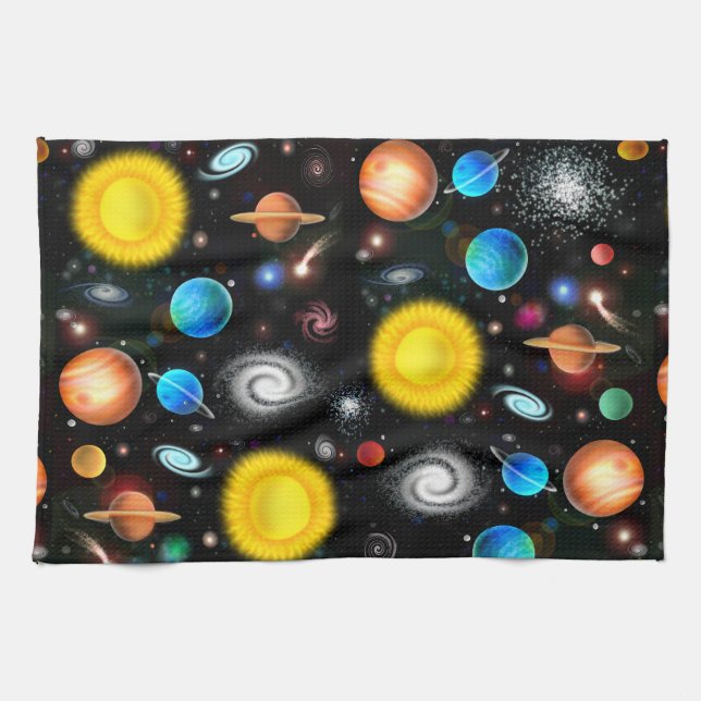 Colourful Universe Astronomy Space Kitchen Towel (Horizontal)