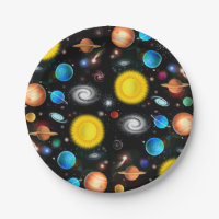 Colourful Universe Astronomy Space Paper Plates