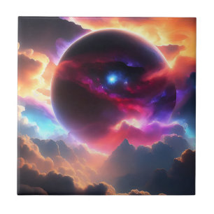 Colourful Universe Ceramic Tile