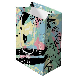 Colourful Urban Graffiti Pattern (12) Medium Gift Bag