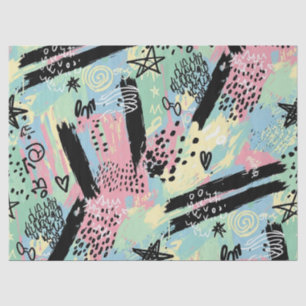 Colourful Urban Graffiti Pattern (12) Tissue Paper