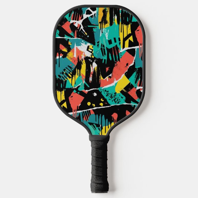 Colourful Urban Graffiti Pattern (13) Pickleball Paddle (Front)