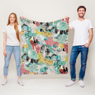 Colourful Urban Graffiti Pattern (2) Fleece Blanket