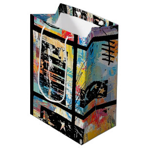 Colourful Urban Graffiti Pattern (5) Medium Gift Bag