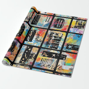 Colourful Urban Graffiti Pattern (5) Wrapping Paper