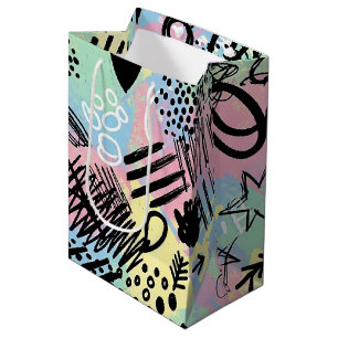 Colourful Urban Graffiti Pattern (9) Medium Gift Bag
