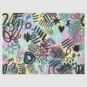 Colourful Urban Graffiti Pattern (9) Tissue Paper