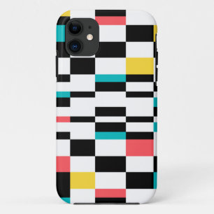 Colourful, urban, modern, trendy geometric pattern iPhone 11 case