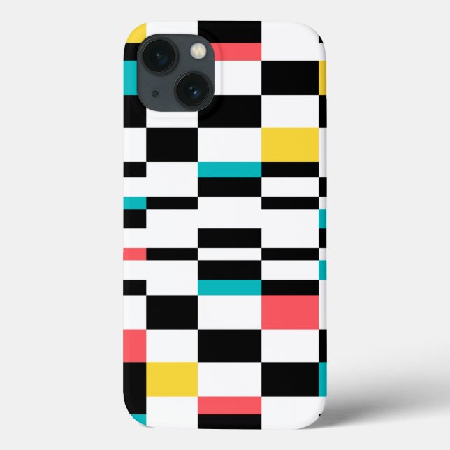 Colourful, urban, modern, trendy geometric pattern Case-Mate iPhone case (Back)