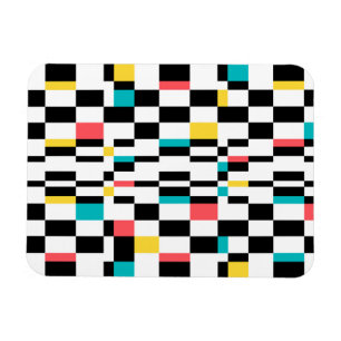 Colourful, urban, modern, trendy geometric pattern magnet