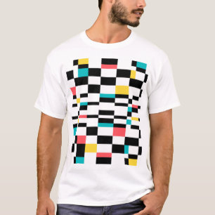 Colourful, urban, modern, trendy geometric pattern T-Shirt