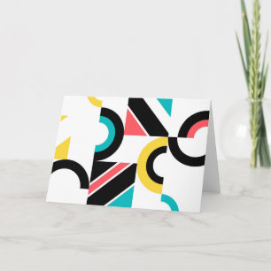 Colourful, urban, trendy, modern geometric art card